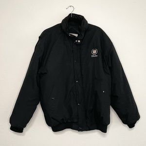 Vintage Black Cadillac Puffer Jacket Size Large